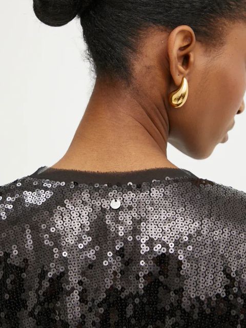 BOSS Orange kombinezon kolor czarny z dekoltem w szpic 50524264