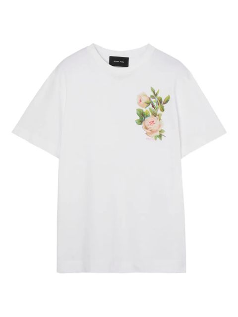 Simone Rocha rose-print crew-neck T-shirt - White - zdjęcie produktu nr 2