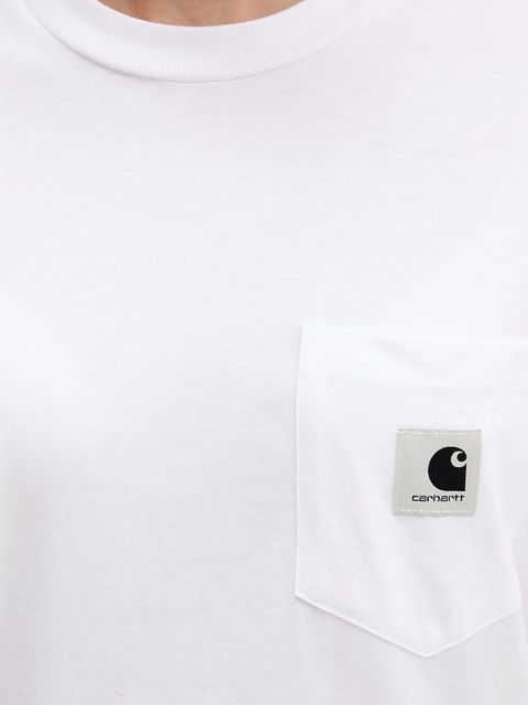 Carhartt WIP longsleeve bawełniany kolor biały