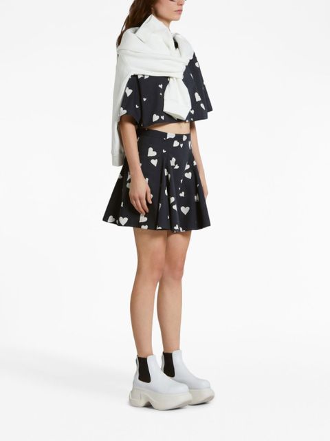 Marni Bunch of Hearts flared miniskirt - Black - zdjęcie produktu nr 2