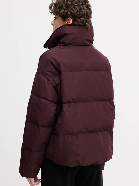 Tommy Hilfiger kurtka puchowa kolor bordowy zimowa oversize WW0WW47294 - zdjęcie produktu nr 2