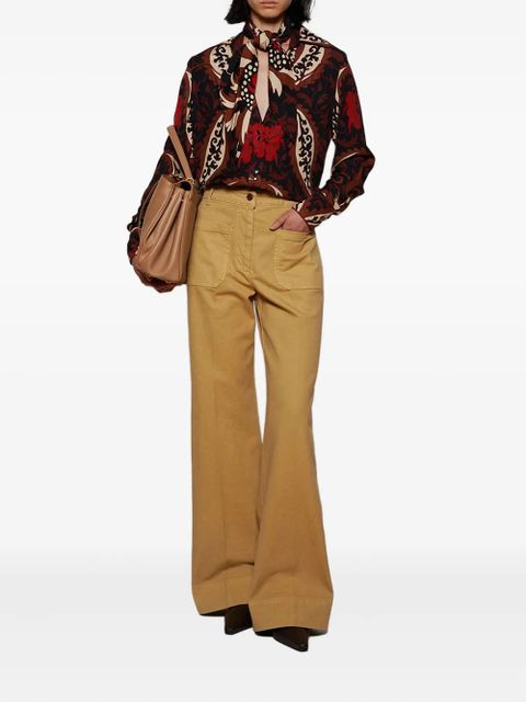 Johanna Ortiz twill printed shirt - Brown