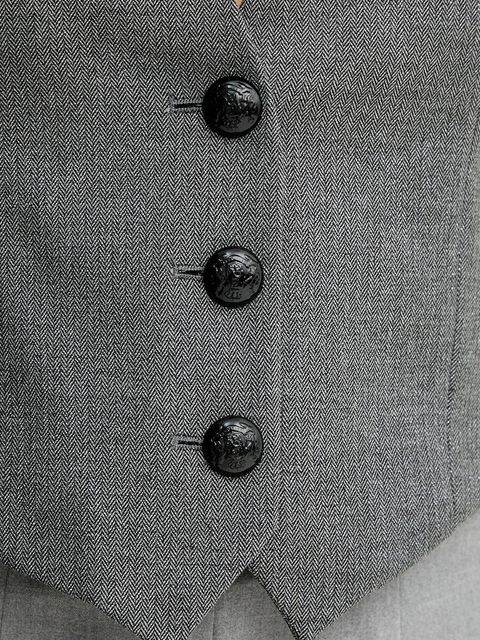 Gaudi kamizelka kolor szary jednorzędowa 521FD35017