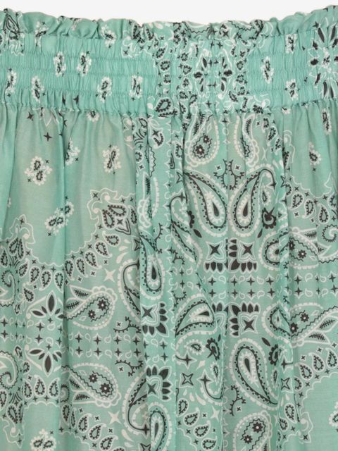 MC2 Saint Barth Cheyenne elastic-waist bandana-print maxi skirt - Blue