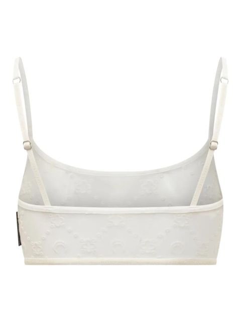 Marine Serre patterned-jacquard bra - White - zdjęcie produktu nr 2
