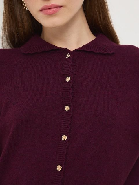 Medicine sweter damskie kolor bordowy