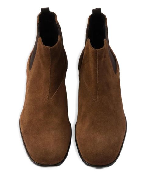 Prada elasticated side gusset booties - Brown