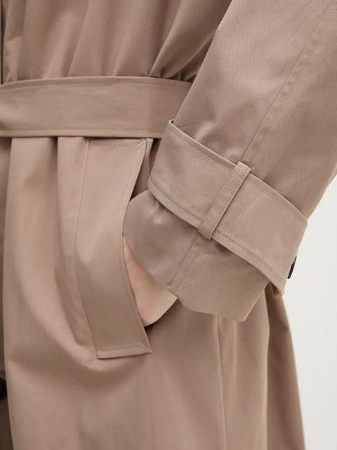 Calvin Klein Jeans trencz damski kolor beżowy przejściowy oversize J20J224713