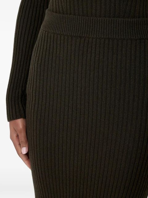 Max Mara ribbed elasticated midi skirt - Green