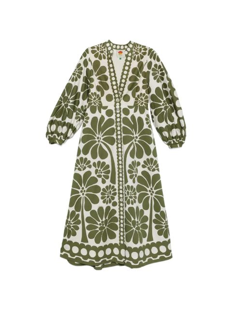 FARM Rio Palermo floral-print midi dress - White - zdjęcie produktu nr 1