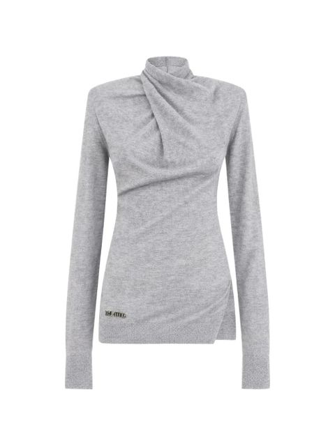 The Attico twisted turtleneck top - Grey - zdjęcie produktu nr 1