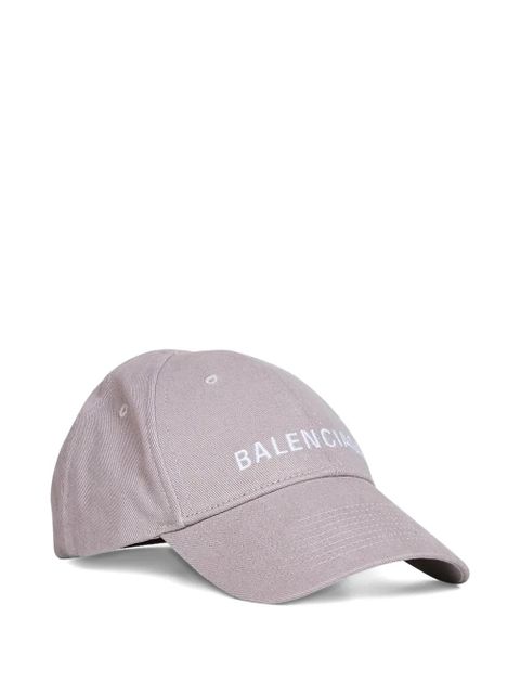 Balenciaga logo-embroidered baseball cap - Grey