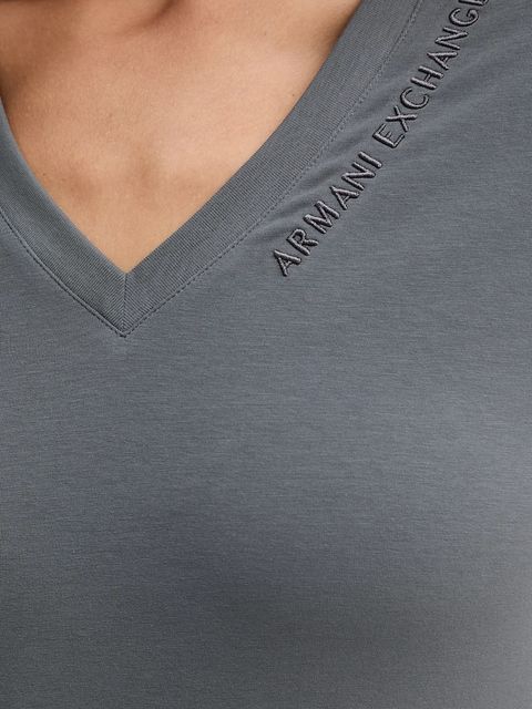 Armani Exchange t-shirt damski kolor szary XW001355 AF16294