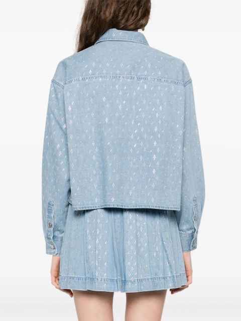 Maje rhinestone-embellished denim shirt - Blue - zdjęcie produktu nr 2