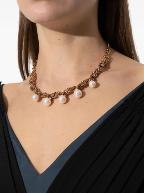 Marni pearl-embellished chain necklace - Gold - zdjęcie produktu nr 2