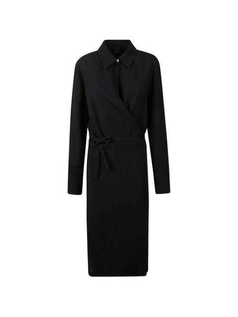 PINKO tie-waist wrap midi dress - Black - zdjęcie produktu nr 1