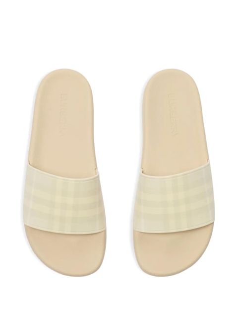 Burberry check-print slides - Neutrals