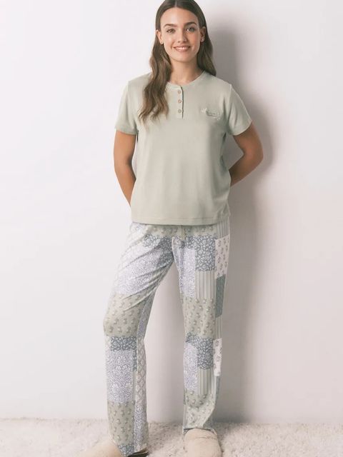 women'secret komplet piżamowy damska kolor zielony 3592473 - zdjęcie produktu nr 1