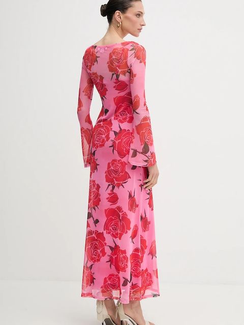 Never Fully Dressed sukienka kolor różowy maxi dopasowana NFDDR2830 - zdjęcie produktu nr 2