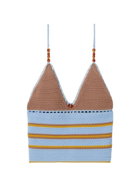 Claudie Pierlot beaded striped top - Blue - zdjęcie produktu nr 1