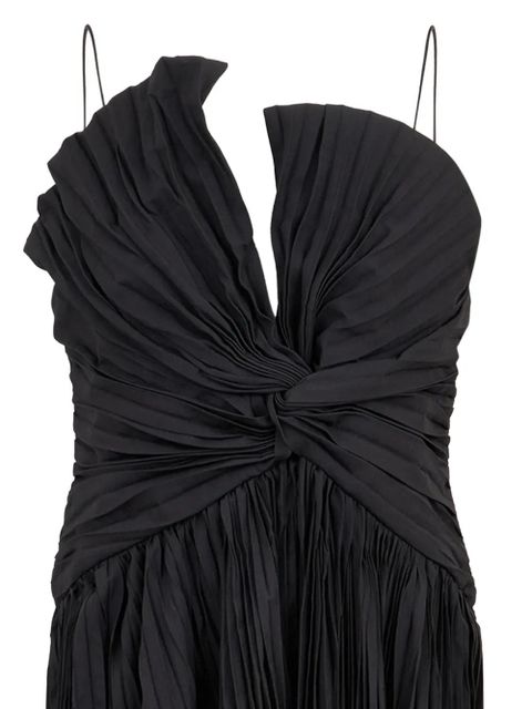 Acler Broadhay pleated knotted maxi dress - Black