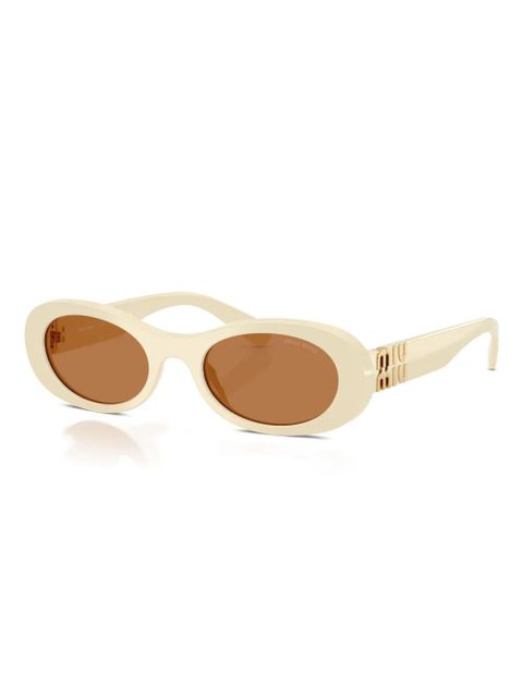 Miu Miu Eyewear oval-frame sunglasses - White