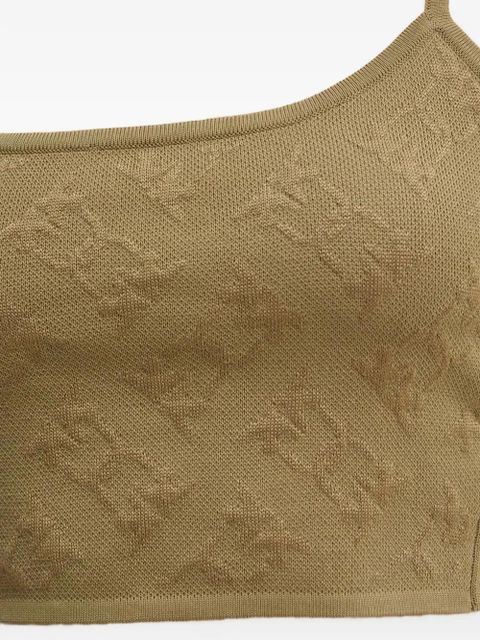 PINKO logo-jacquard top - Green