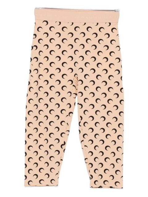 Marine Serre moon-print cropped trousers - Neutrals - zdjęcie produktu nr 2