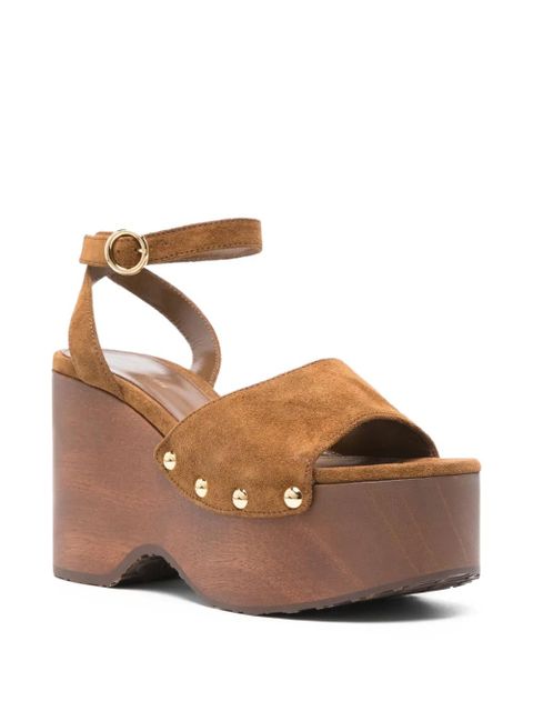 Gianvito Rossi 115mm wedge sandals - Brown - zdjęcie produktu nr 2