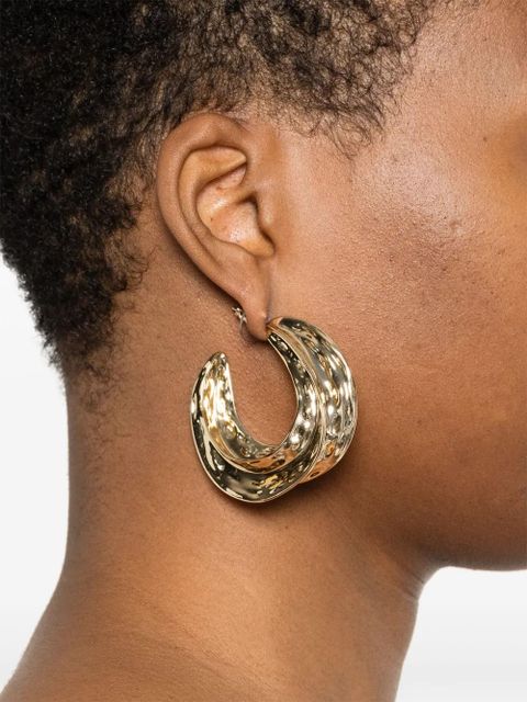 Self-Portrait sculpted hoop earrings - Gold - zdjęcie produktu nr 2