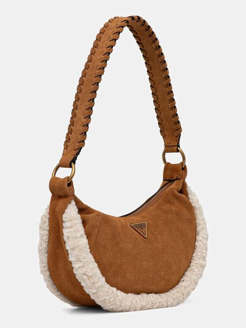 Guess torebka zamszowa AMITA kolor brązowy HWSW95 39720