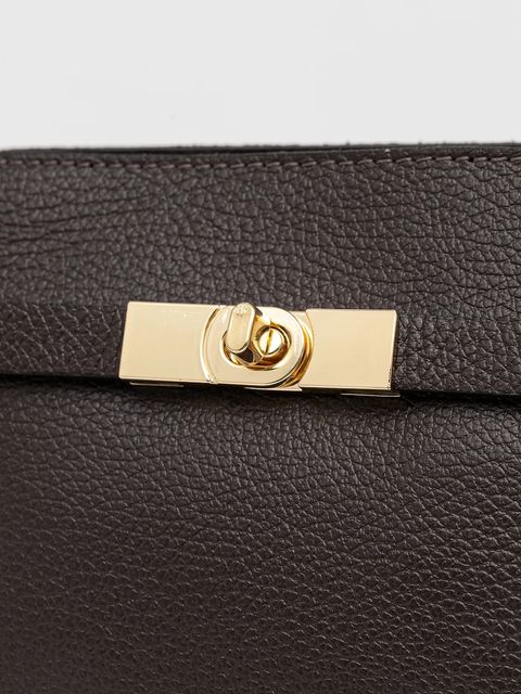 Answear.LAB torebka skórzana kolor brązowy