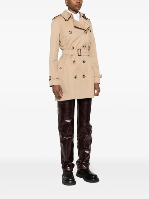 Burberry Short Kensington Heritage cotton trench coat - Brown