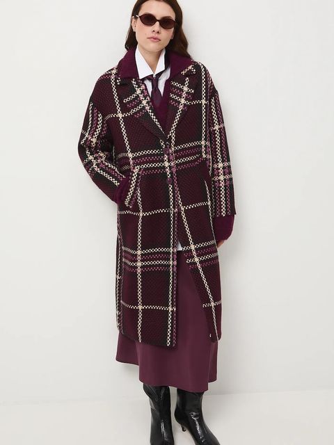 Medicine płaszcz damski kolor bordowy - zdjęcie produktu nr 1