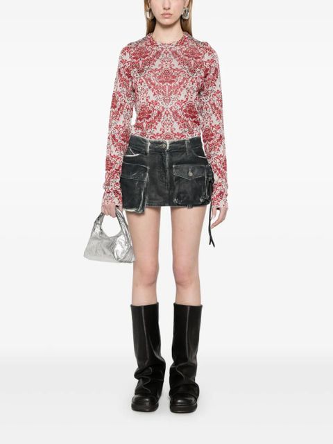 Rabanne paisley-jacquard top - Silver