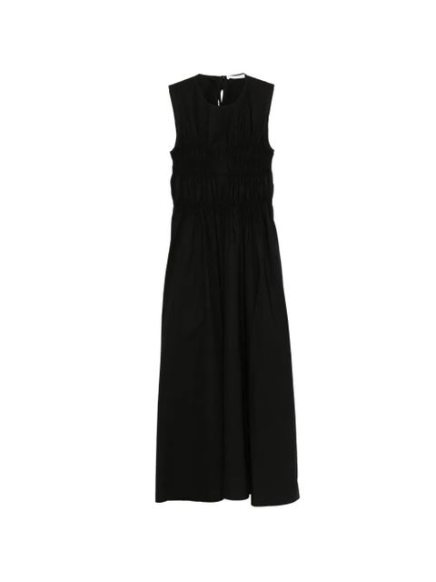 Cecilie Bahnsen Christy shirred midi dress - Black - zdjęcie produktu nr 1