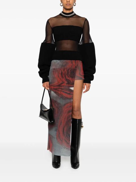 Jean Paul Gaultier Blurry Roses mini skort - Red