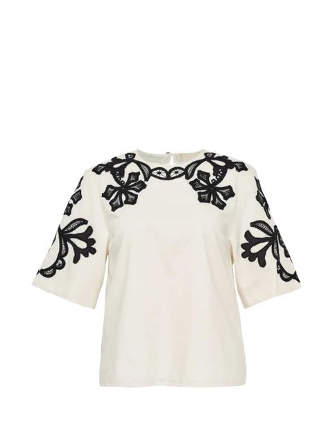 Ulla Johnson embroidered blouse - White - zdjęcie produktu nr 1