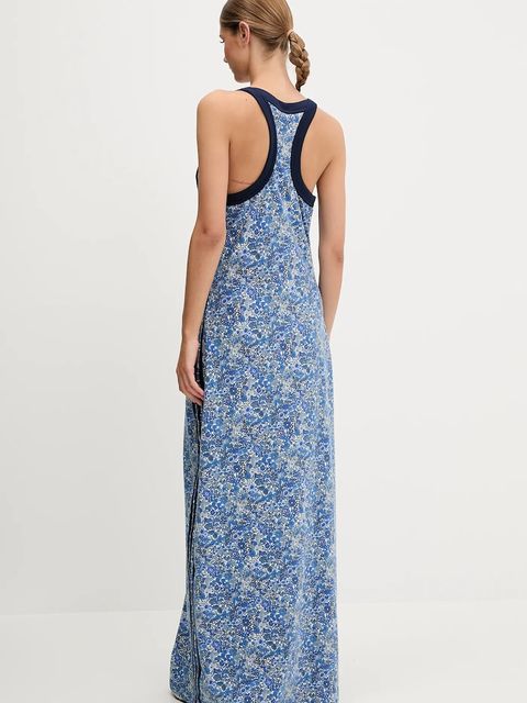 adidas Originals sukienka Liberty kolor niebieski maxi prosta JD2742