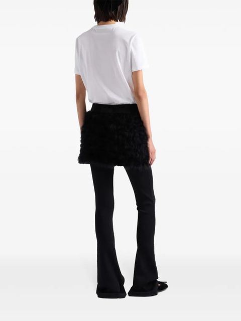 Prada triangle-embroidered T-shirt - White