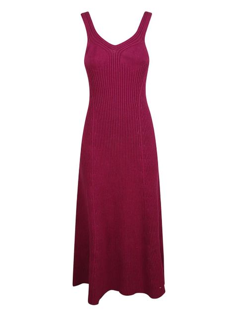 Jil Sander V-neck ribbed-knit dress - Pink - zdjęcie produktu nr 1
