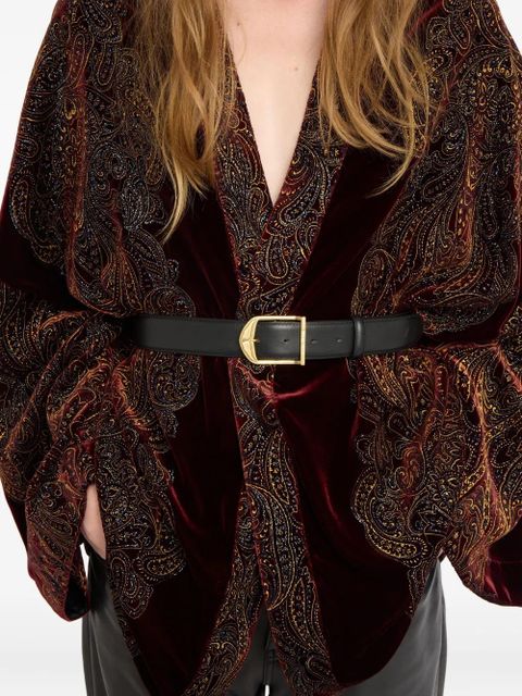 Zadig&Voltaire paisley-print velvet-effect jacket - Red
