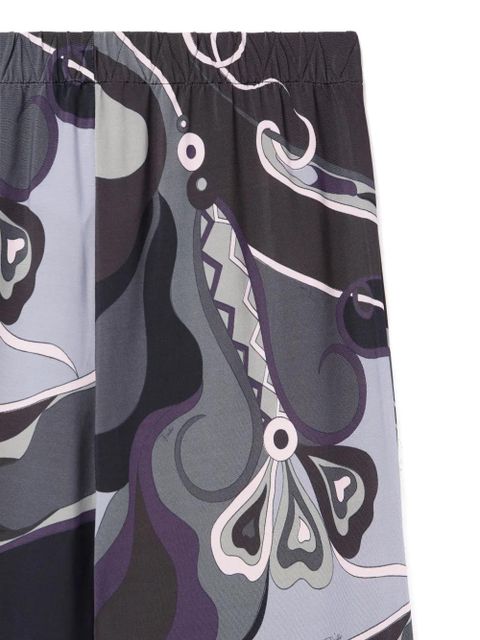 PUCCI orchidee print straight trousers - Grey