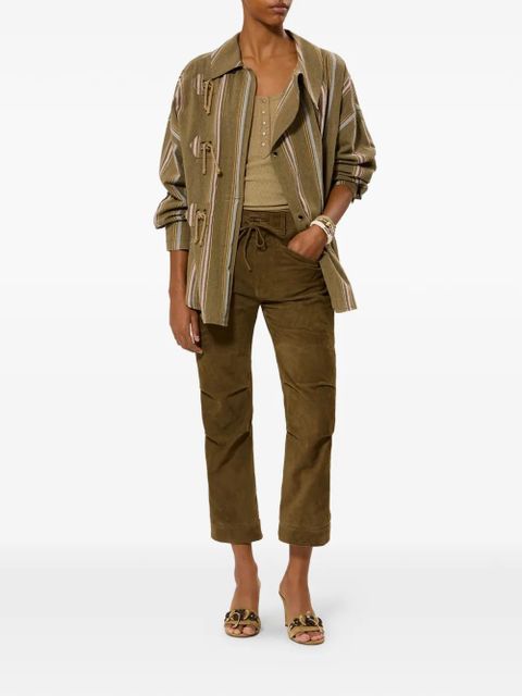 ISABEL MARANT Rasmia striped-pattern jacket - Green - zdjęcie produktu nr 2