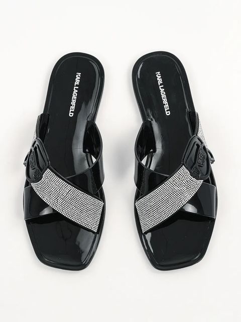 Karl Lagerfeld klapki JELLY III damskie kolor czarny KL80004S - zdjęcie produktu nr 2