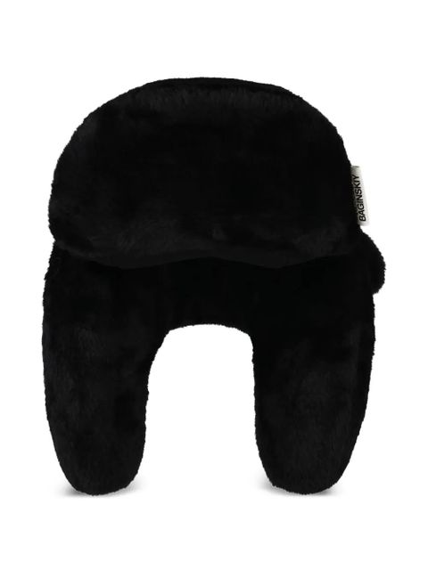 Ruslan Baginskiy ear-flap faux-fur hat - Black - zdjęcie produktu nr 1