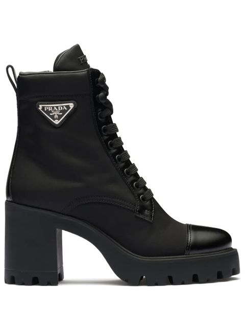 Prada 90mm triangle-logo ankle boots - Black - zdjęcie produktu nr 1