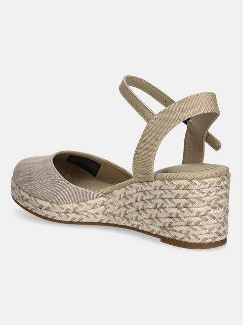 Tommy Hilfiger espadryle CHAMBRAY MID WEDGE ESPAD kolor beżowy na koturnie FW0FW08477