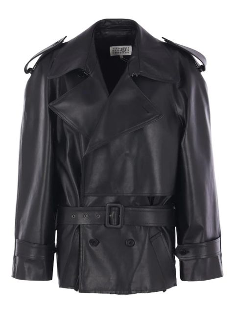MM6 Maison Margiela leather jacket - Black - zdjęcie produktu nr 1