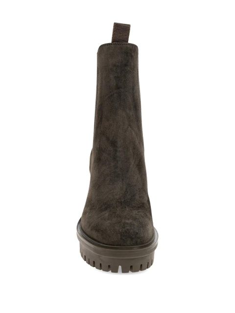 Gianvito Rossi Barry suede platform ankle boots - Green